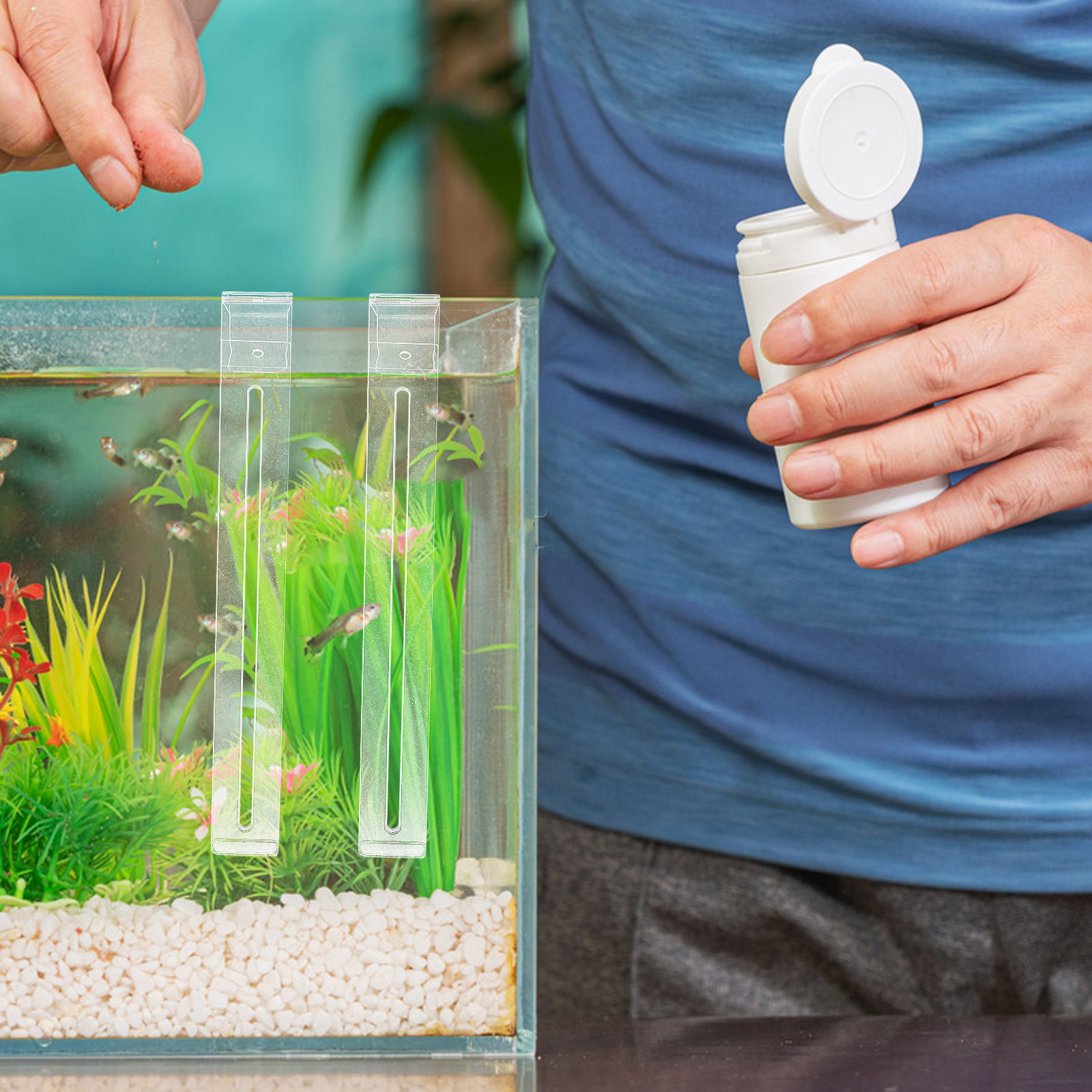Aquarium Planted Tank Setup - 2Pcs Lightweight Sturdy Plastic Aquarium Hooks