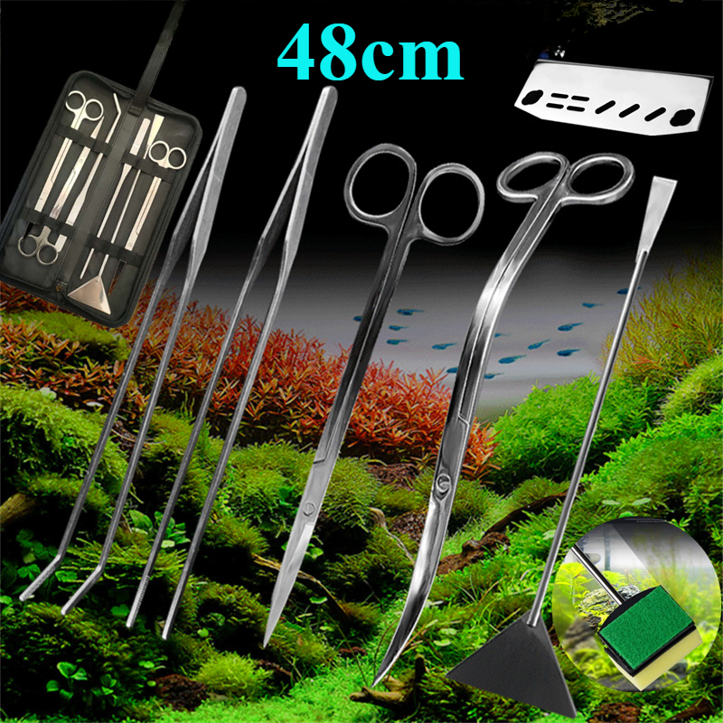 Aquarium Plant Utensils - 48cm Stainless Steel Aquarium Tweezers Pliers