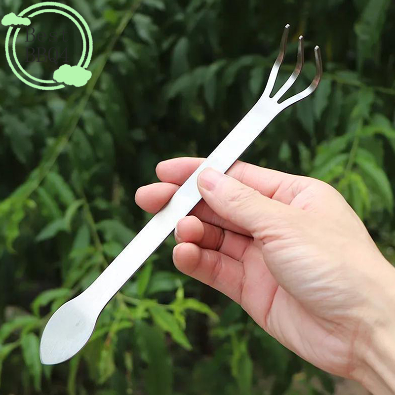 Tissue Culture Plant - (BBQ4) 1Pc Stainless Steel Root Rake
