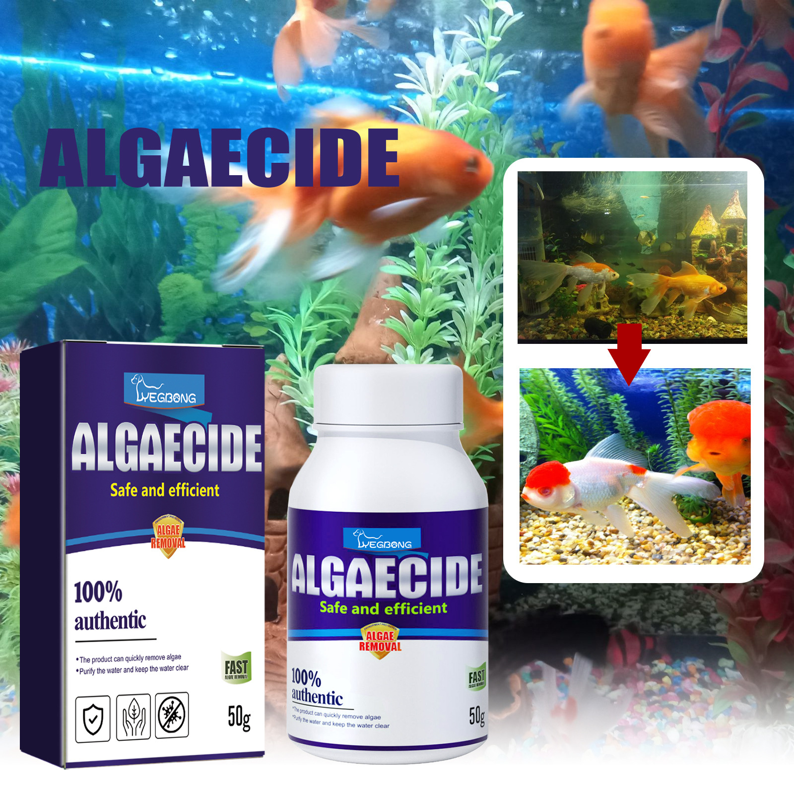 Planted Aquarium Algae Control - Aquarium Algae Remover High Efficiency Safe