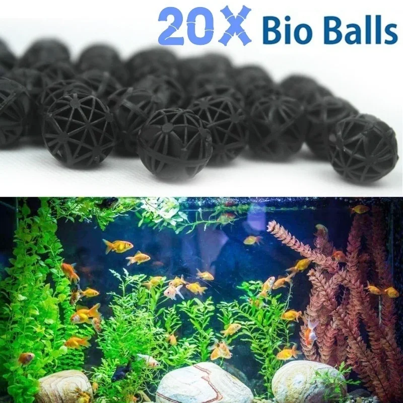Aquarium Plant Fertilizer - 20Pcs 16mm Aquarium Filter Bio Balls