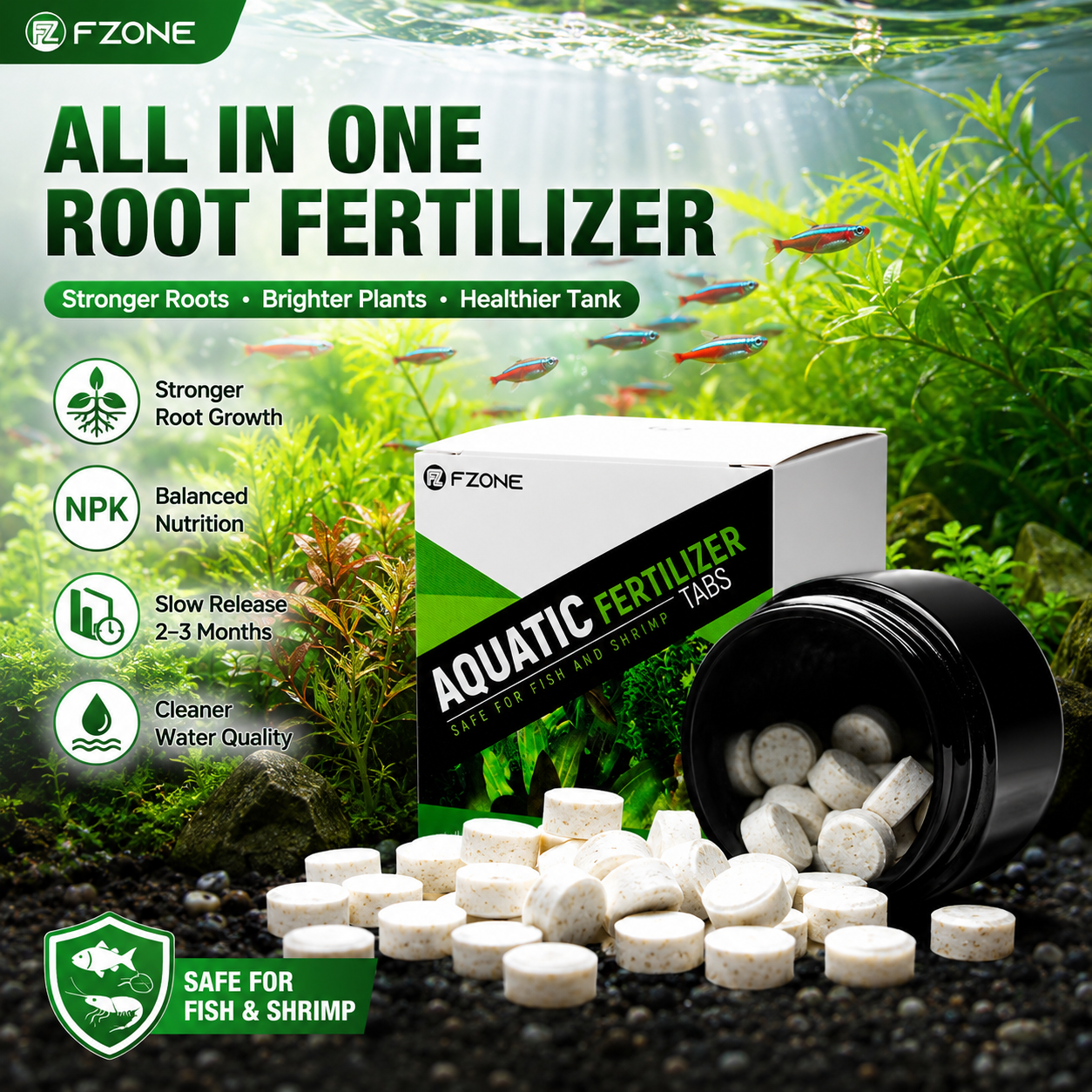 FZONE Aquarium Root Tabs Plant - Aquarium Plant Root Fertilizer recensie en prijs
