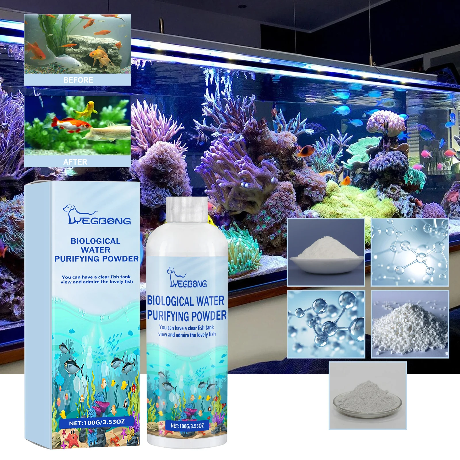 Yegbong Fish Tank Water Purifi - Aquarium Plant Fertilizer recensie en prijs