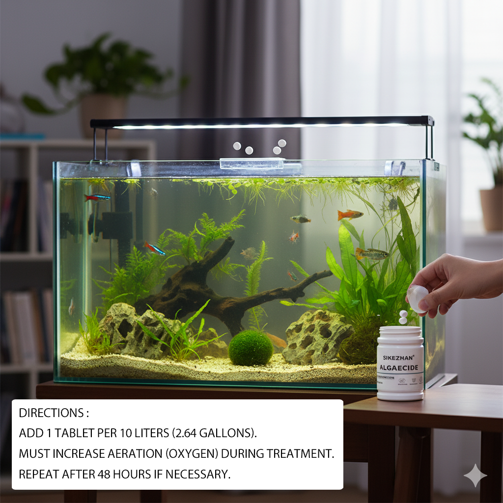 Fish Tank Algaecide Tablets，Cl - Planted Aquarium Algae Control recensie en prijs