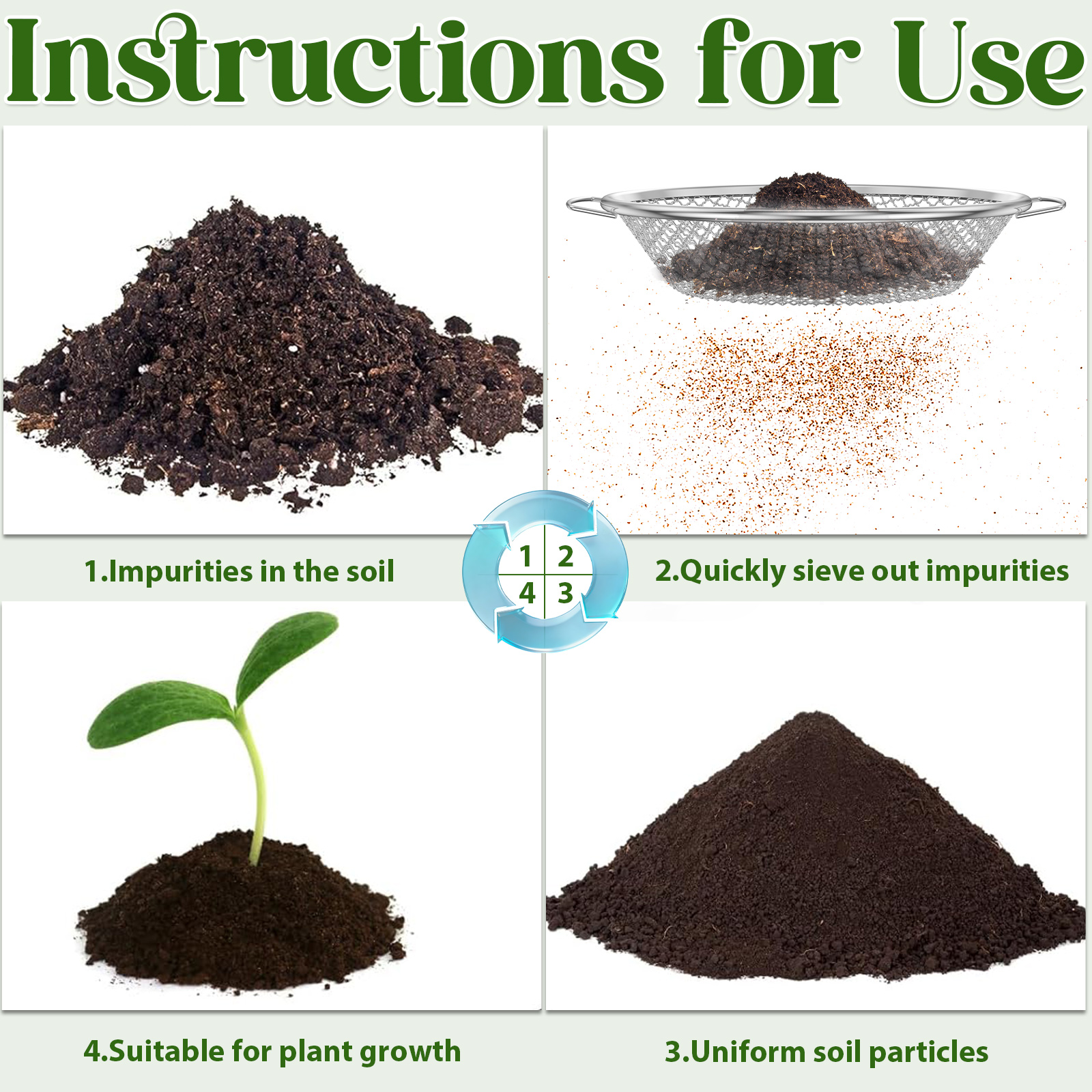 3Pcs Gardening Soil Sifter 3/6 - Tissue Culture Plant recensie en prijs